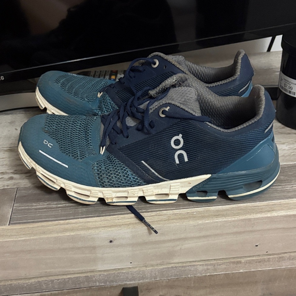 On Running Women's Teal and Navy Sneakers